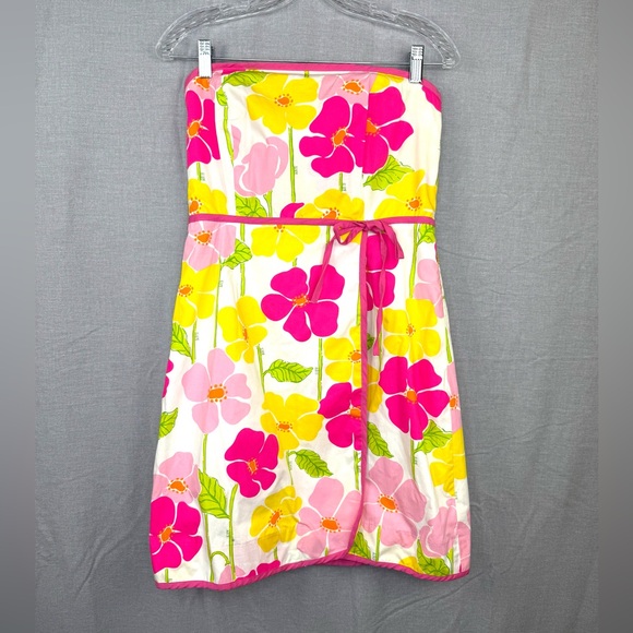 Lilly Pulitzer Sweet Sally Tropical Floral Strapless Dress - Picture 1 of 4